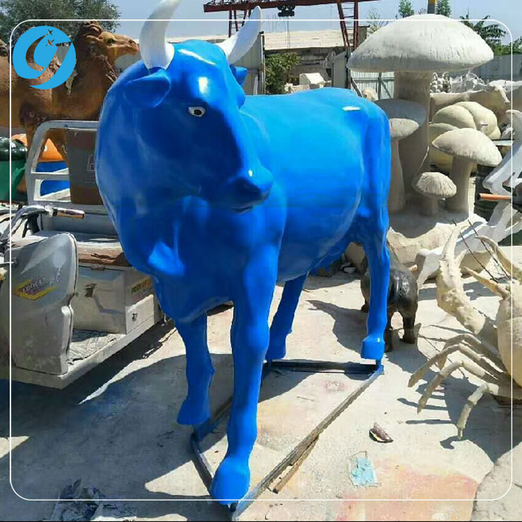 河北玻璃钢雕塑仿真牛 