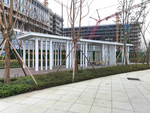 钢构景观廊架安装