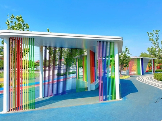 不锈钢金属廊架雕塑