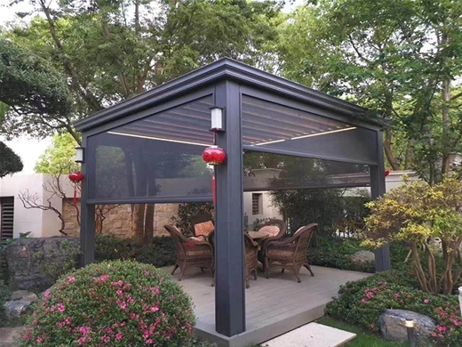 休闲区铝艺廊架